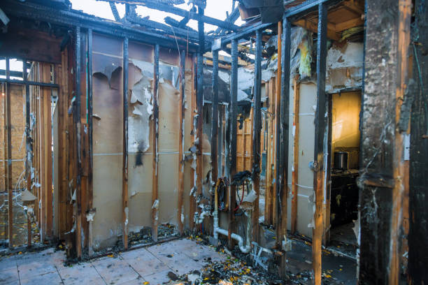 Professional Emergency Fire Cleanup technician working in Linton, IN